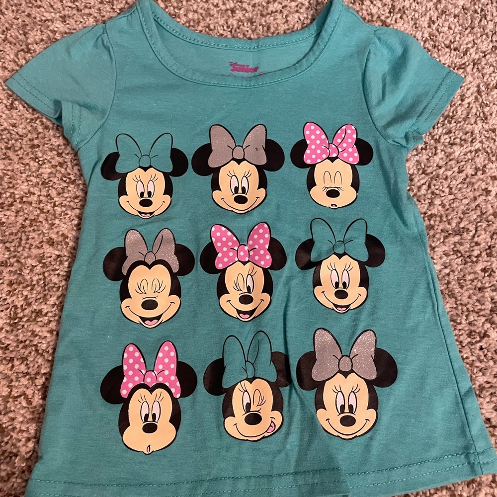 Disney Minnie Mouse Teal Short Sleeve Tee